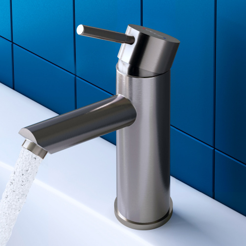 картинка D3002100SS Logic new  смеситель для умывальника из нержавеющей стали от магазина Сантехстрой