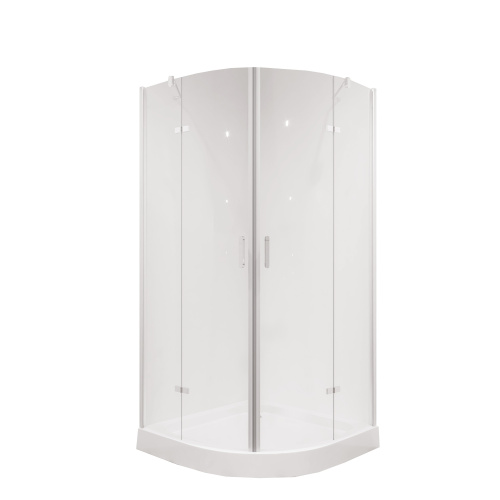 картинка Душевое ограждение Niagara Nova NG-6616-08 (100х100х190) четверть круга,хром,двери распашные,стекло прозрачное,1 место от магазина Сантехстрой