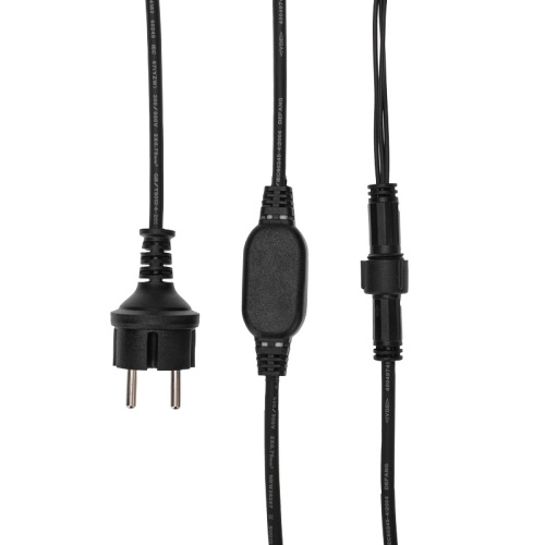 картинка Уличная гирлянда Лофт 10м,  черный каучук,  20 прозрачных ламп,  теплый белый,  влагостойкая IP65 от магазина Сантехстрой