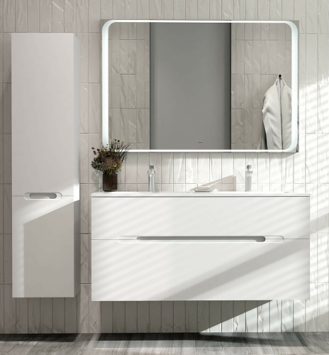 картинка Зеркало Jorno Modul 120 Mоl.02.120/W с подсветкой с сенсорным выключателем от магазина Сантехстрой