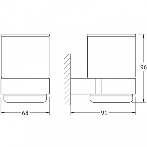 картинка Стакан для зубных щеток Artwelle Schwarz 7721 Черный матовый от магазина Сантехстрой