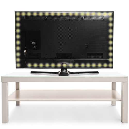 картинка LED лента 1м с USB коннектором 5 В,  8 мм,  IP65, SMD 2835, 60 LED/m,  цвет свечения теплый белый (3000 K) LAMPER от магазина Сантехстрой