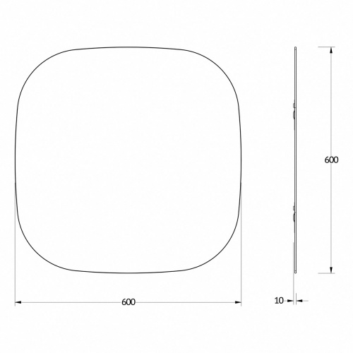 картинка Зеркало настенное Primary EVOFORM 60х60 см, BY 0137 от магазина Сантехстрой