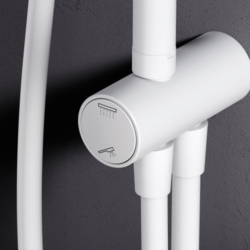 картинка F0790033 Gem,душ.система,набор:верхн.душ d220 мм, ручн.душ 1ф-ция d 110 мм, душ.штанга 1030-1460 мм, от магазина Сантехстрой