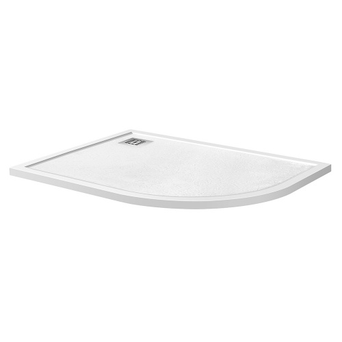 картинка Душевой поддон из искусственного мрамора в комплекте с сифоном BelBagno UNO TRAY-MR-UNO-RH-120/80-550-35-W-L-CR от магазина Сантехстрой