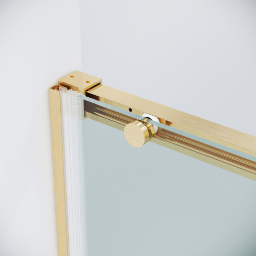 картинка Дверь в нишу 100.K33.01.130.32.00 Galaxy (130*195) золото сатин, стекло прозрачное, 1 место от магазина Сантехстрой