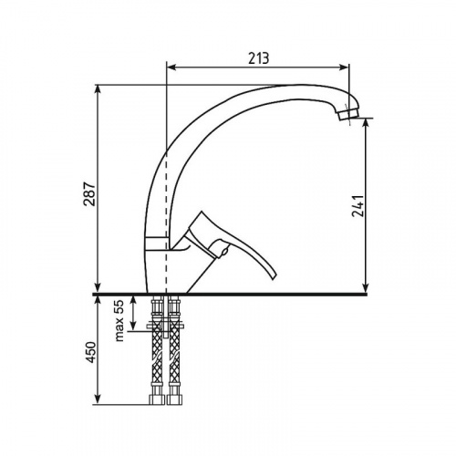 картинка Смеситель для кухни ULGRAN Classic песочный (U-001-302) от магазина Сантехстрой