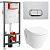 картинка Комплект унитаза с инсталляцией Vitra S50 9003B003-7201 с сиденьем Микролифт и кнопкой смыва Хром от магазина Сантехстрой