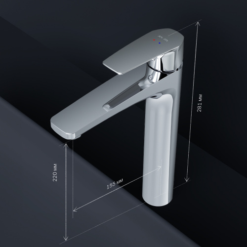 картинка F90A92000 Gem, смеситель для умывальника высокий, хром, шт. от магазина Сантехстрой