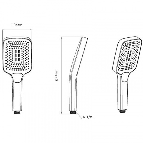 картинка Душевая система Vincea VSFW-431T1RCH с термостатом Хром от магазина Сантехстрой