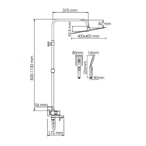 картинка Душевая система WasserKRAFT A177.119.126.087.CH Хром от магазина Сантехстрой