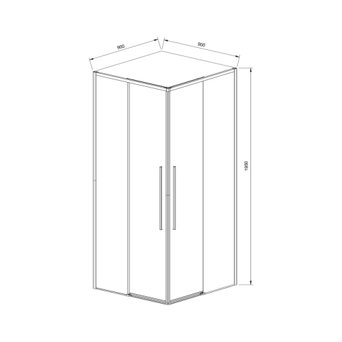 картинка Душевой уголок Vincea vss-4sn900cl от магазина Сантехстрой