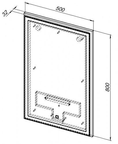 картинка Зеркало Aquanet 50 274679 Белое от магазина Сантехстрой