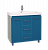 картинка Тумба под раковину Джулия QVATRO - 90 с 3 ящ. ПРЯМАЯ синяя от магазина Сантехстрой