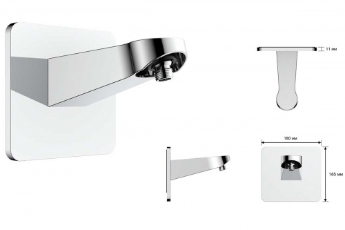 картинка Верхний душ Inspire VSHD-3I4CMB, черный от магазина Сантехстрой