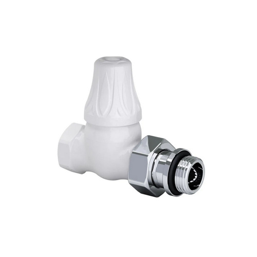 картинка Запорный клапан SR Rubinetterie прямой серия Floral Old Style 1/2,  цвет белый от магазина Сантехстрой