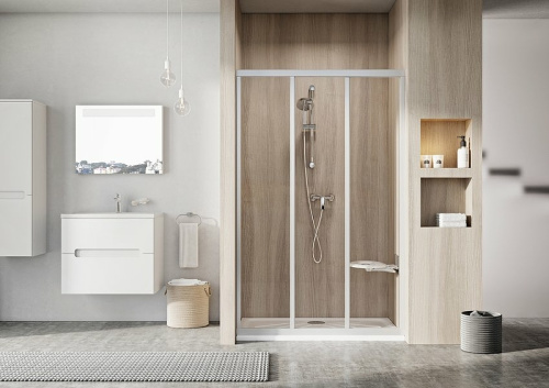 картинка Душевая дверь Ravak Supernova ASDP3-110 00VD0UR2Z1 профиль Сатин стекло Transparent от магазина Сантехстрой