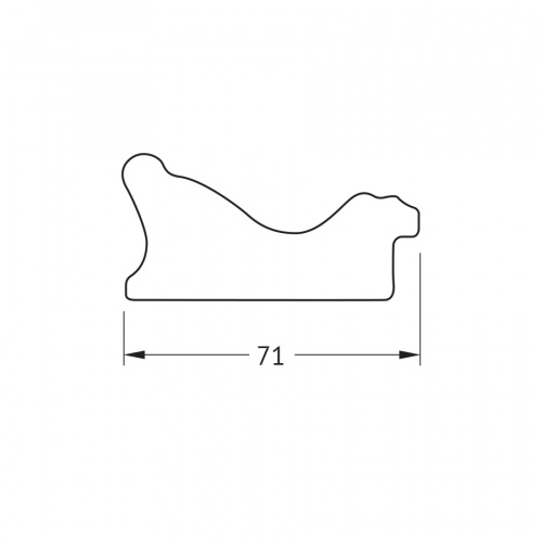 картинка Зеркало Evoform Exclusive-G BY 4535 74x156 черное дерево с золотом от магазина Сантехстрой