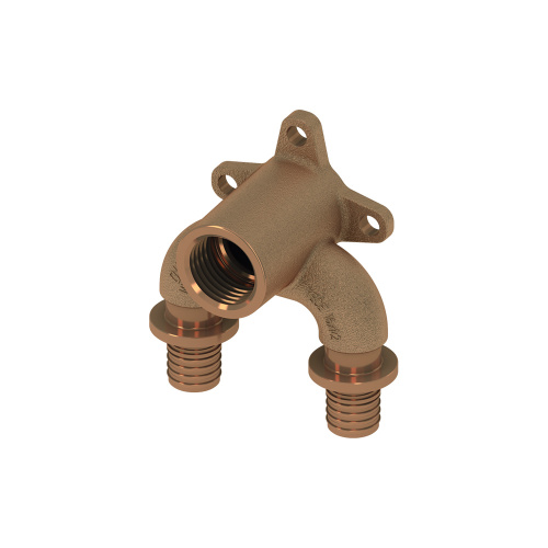 картинка Тройник, TECE, TECEflex, угловой с настенным креплением, закругленный 16х1/2"х16, В, бронза от магазина Сантехстрой