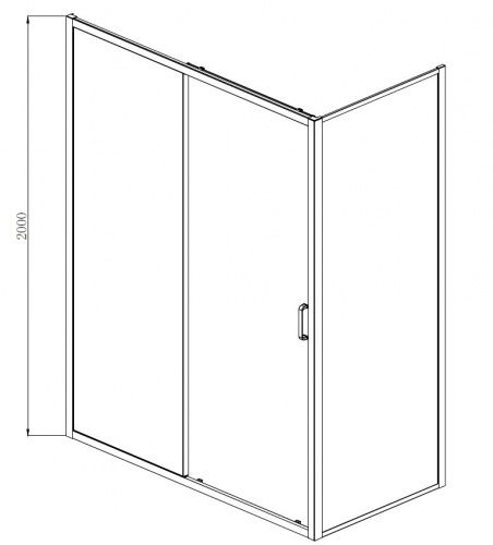 картинка ALFA NAA1131 Душевое ограждение 1600х800 (273606) от магазина Сантехстрой