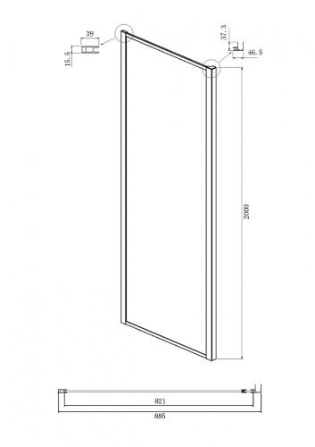 картинка Душевой уголок Ambassador Elysium 100x90 111021104KX-90KX профиль Хром стекло прозрачное от магазина Сантехстрой