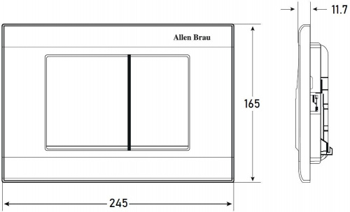 картинка Клавиша смыва Allen Brau Liberty 9.20002.31 черный матовый от магазина Сантехстрой