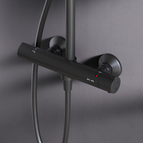 картинка F0780422 Like,душ.система набор:см-ль д/душа термостат,верх.душ d220 мм, ручной душ 120 мм, 3 функци от магазина Сантехстрой