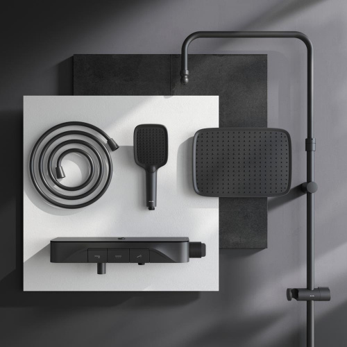 картинка F078F322 Func, душ.сис-ма: см-ль-полка д/ванны/душа с ТМС, душ.штанга, верхн. душ квадр., ручн.душ, от магазина Сантехстрой