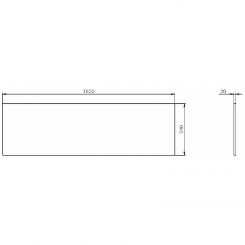 картинка W84A-180-080W-P Func панель фронтальная для ванны 180х80 от магазина Сантехстрой