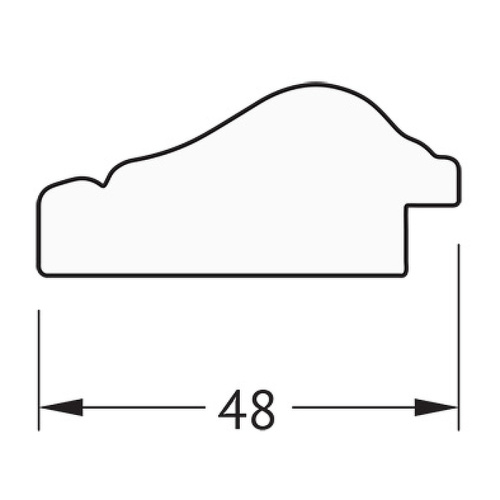 картинка Зеркало Evoform Definite 142х52 BY 1066 в багетной раме - Алебастр 48 мм от магазина Сантехстрой