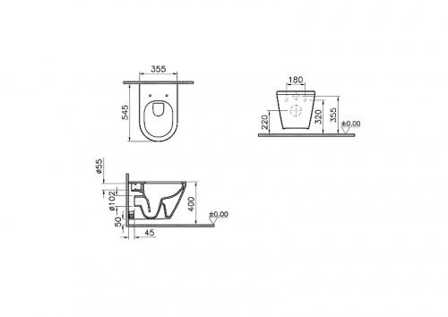 картинка Унитаз Vitra Integra Round 7041B003-0075 подвесной без сиденья от магазина Сантехстрой