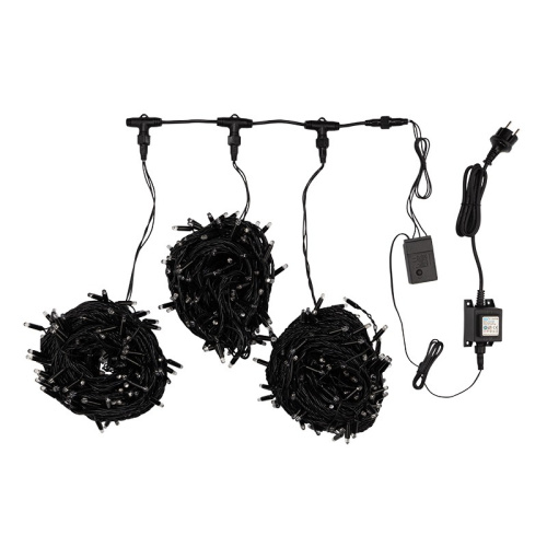 картинка Гирлянда LED ClipLight 24V,  3 нити по 20 м,  свечение с динамикой,  цвет диодов Синий от магазина Сантехстрой