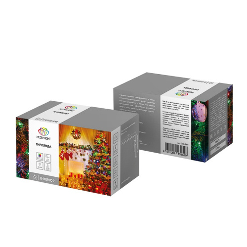 картинка Гирлянда Твинкл Лайт 4 м,  прозрачный ПВХ,  25 LED,  цвет Мультиколор от магазина Сантехстрой