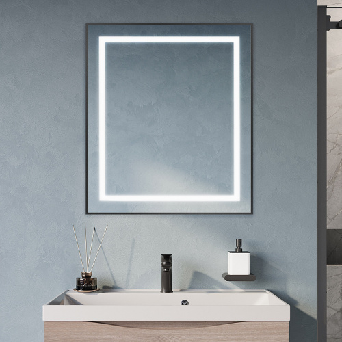 картинка Зеркало BelBagno SPC-KRAFT-700-800-SENS-NERO от магазина Сантехстрой