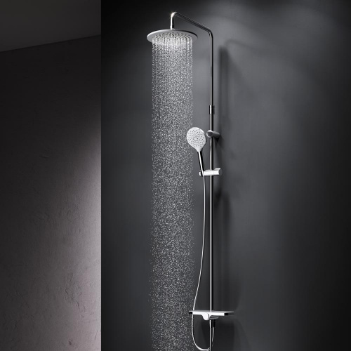 картинка F0780200 Like, душ.система: верхн.душ 250мм, ручной душ 120 мм, 3 функции, душ.штанга 1030-1460 мм, от магазина Сантехстрой