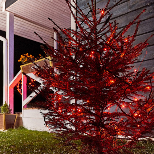 картинка Гирлянда Твинкл Лайт 10 м,  черный ПВХ,  100 диодов,  цвет красный от магазина Сантехстрой