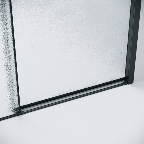 картинка Дверь в нишу 100.K33.05.110.21.02 Style (110*195) черный матовый, стекло шиншилла, 1 место от магазина Сантехстрой