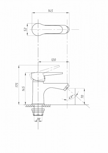 картинка Смеситель для раковины FAUZT FZs-242-B101 тип См-УмОЦБА от магазина Сантехстрой