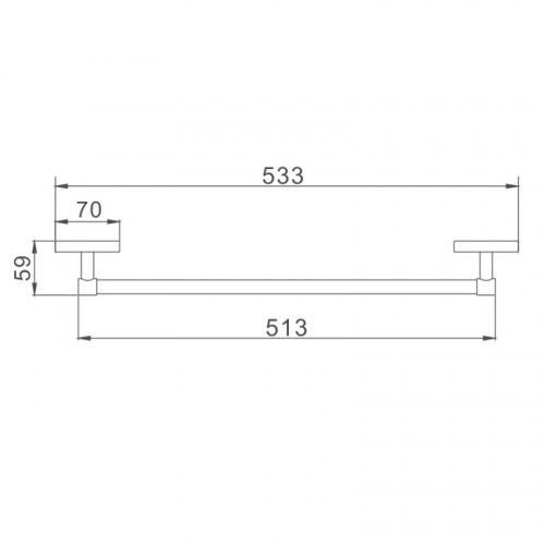 картинка Полотенцедержатель Haiba хром (HB1901-1) от магазина Сантехстрой