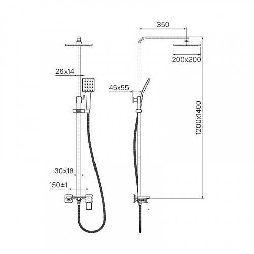 картинка Душевой гарнитур IDDIS Bild (BILSB1Fi06) от магазина Сантехстрой