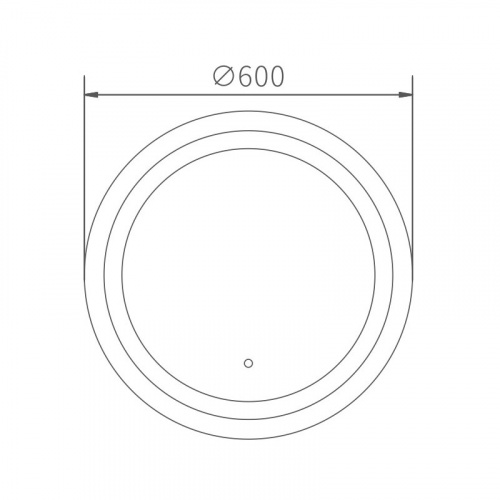 картинка Зеркало Haiba с LED подсветкой  60x60 (HB662) от магазина Сантехстрой