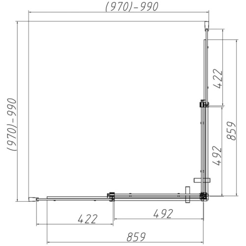 картинка Душевой уголок Vincea vss-4d100clb от магазина Сантехстрой