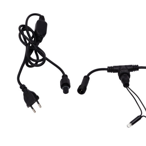 картинка Гирлянда Светодиодный Дождь 2х6м,  постоянное свечение,  черный провод,  230 В,  диоды БЕЛЫЕ от магазина Сантехстрой