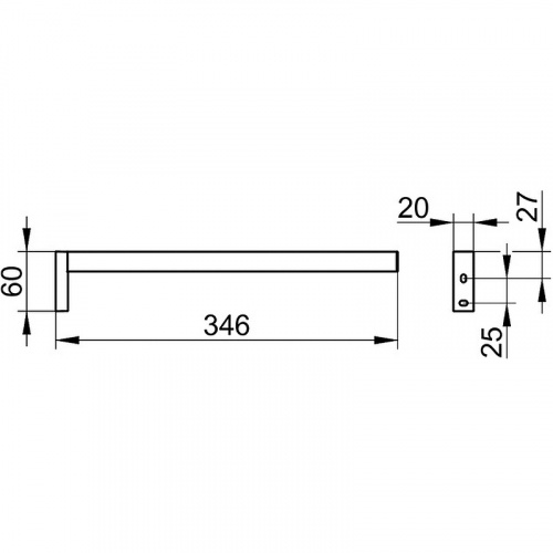 картинка Полотенцедержатель Keuco Edition 90 Square 19122 010000 Хром от магазина Сантехстрой