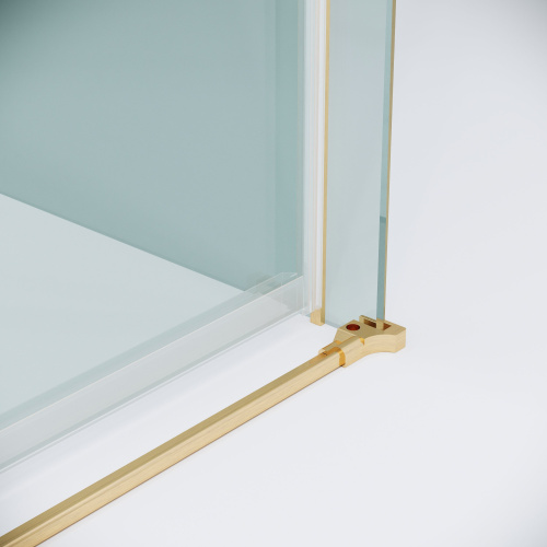 картинка Душевая перегородка 200.K33.04.80.32.00 Classic (80*195) золото сатин, стекло прозрачное, 1 место от магазина Сантехстрой