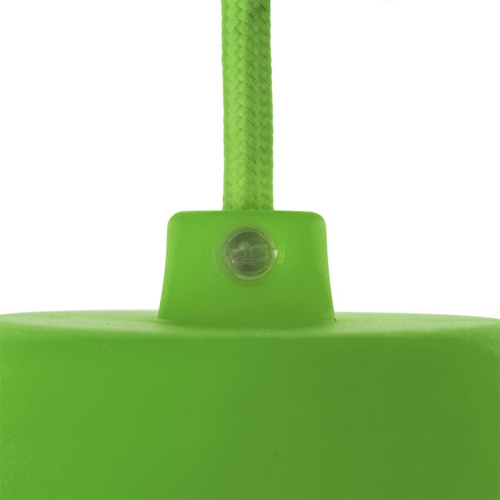 картинка Патрон E27 силиконовый со шнуром 1 м зеленый REXANT от магазина Сантехстрой