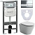 картинка Комплект унитаза с инсталляцией Ceramica Nova Balearica CN6000_1002CH_1000 с сиденьем Микролифт и клавишей смыва Хром глянцевый от магазина Сантехстрой