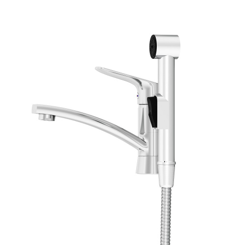 картинка 770230001 Jupiter, смеситель с поворотным изливом и гиг. душем, хром от магазина Сантехстрой