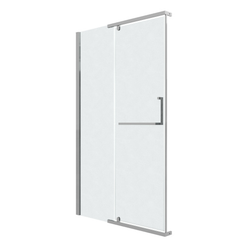 картинка Дверь в нишу 100.K33.03.100.10.02 Pragma (100*195) хром, стекло шиншилла, 1 место от магазина Сантехстрой