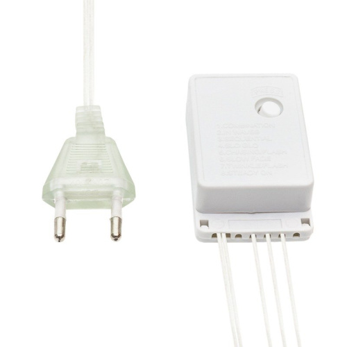 картинка Гирлянда Светодиодная Дождь 3х2 м 240 LED,  прозрачный ПВХ,  с контроллером,  теплое белое свечение NEON-NIGHT от магазина Сантехстрой